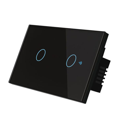 Model 120 US Gauge Graffiti Smart WIFI Single Fire Switch, Spec: 2-Gang Black - Smart Switch by buy2fix | Online Shopping UK | buy2fix
