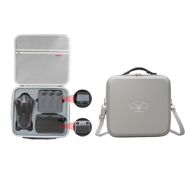For DJI Mavic 4 Pro Fly More Combo / Creator Combo Carrying Case Durable PU Crossbody Shoulder Bag(Gray) - Backpacks & Bags by buy2fix | Online Shopping UK | buy2fix