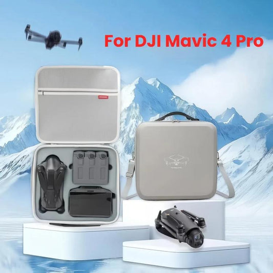 For DJI Mavic 4 Pro Fly More Combo / Creator Combo Carrying Case Durable PU Crossbody Shoulder Bag(Black) - Backpacks & Bags by buy2fix | Online Shopping UK | buy2fix
