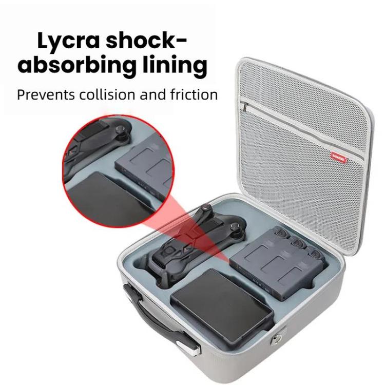 For DJI Mavic 4 Pro Fly More Combo / Creator Combo Carrying Case Durable PU Crossbody Shoulder Bag(Gray) - Backpacks & Bags by buy2fix | Online Shopping UK | buy2fix