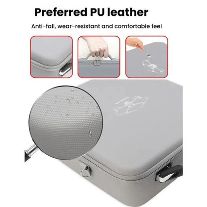 For DJI Mavic 4 Pro Fly More Combo / Creator Combo Carrying Case Durable PU Crossbody Shoulder Bag(Black) - Backpacks & Bags by buy2fix | Online Shopping UK | buy2fix