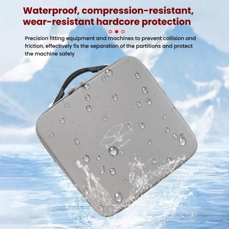 For DJI Mavic 4 Pro Fly More Combo / Creator Combo Carrying Case Durable PU Crossbody Shoulder Bag(Gray) - Backpacks & Bags by buy2fix | Online Shopping UK | buy2fix
