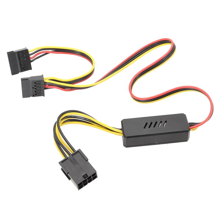 12V To SATA 1 To 2 Graphics Card To Hard Disk Drive Cable Hard Disk Drive Power Cable - eSATA & SATA & IDE by buy2fix | Online Shopping UK | buy2fix