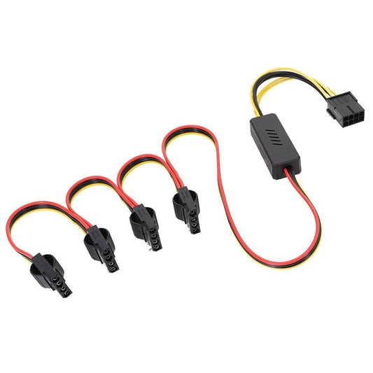 Graphics Card 8P To Big 4P 1 To 4 Graphics Card To Hard Disk Drive Cable Hard Disk Drive Power Cable - eSATA & SATA & IDE by buy2fix | Online Shopping UK | buy2fix