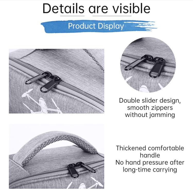 For DJI Mavic 4 Pro / RC 2 Backpack Shoulder Bag EVA Carrying Case(Gray) - Backpacks & Bags by buy2fix | Online Shopping UK | buy2fix