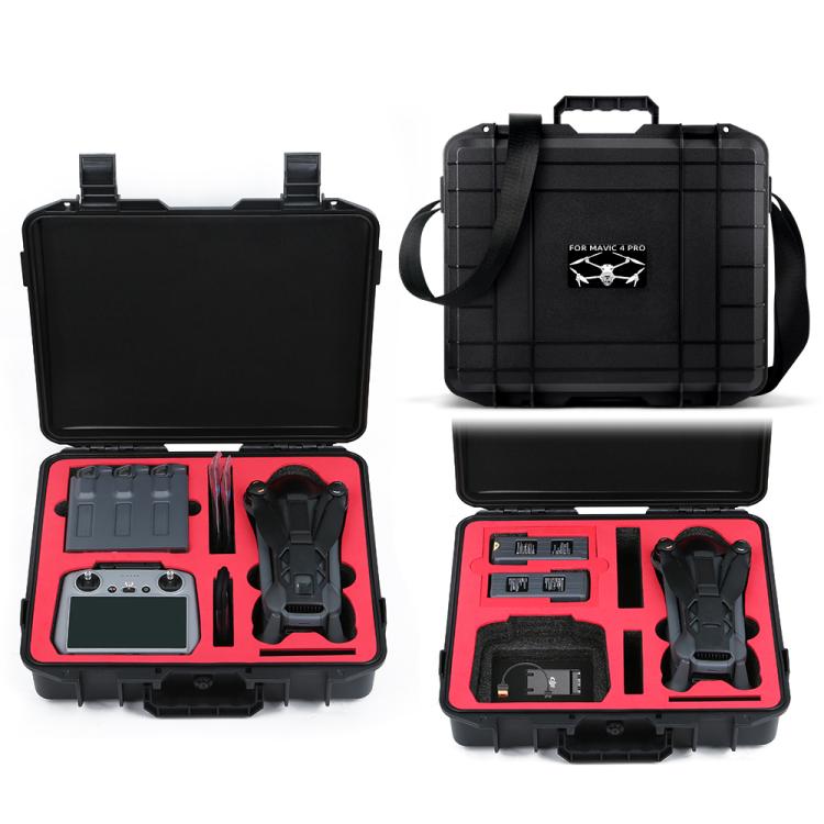 For DJI Mavic 4 Pro Fly More Combo RC 2 Explosion-Proof Box EVA Shockproof Storage Case With Shoulder Strap(Black) - Backpacks & Bags by buy2fix | Online Shopping UK | buy2fix