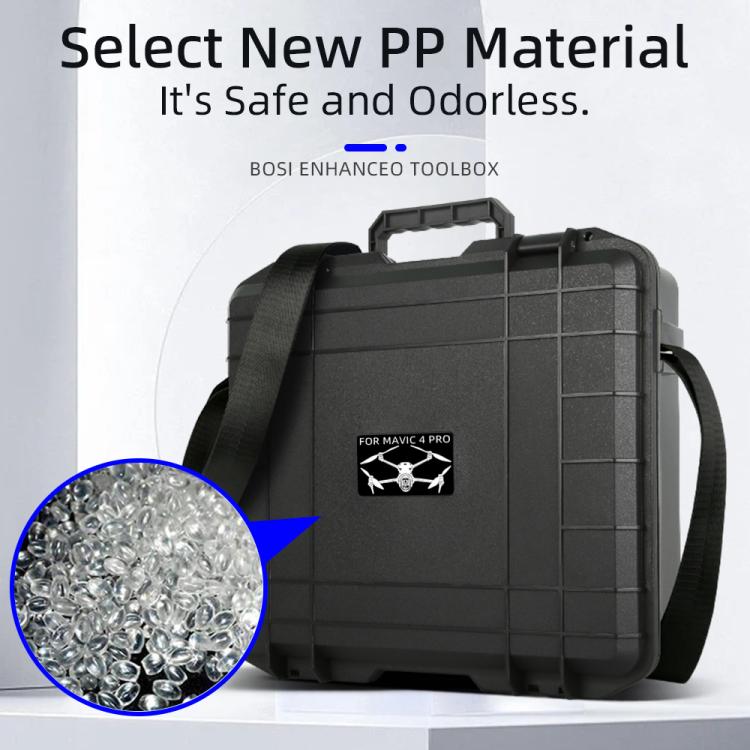 For DJI Mavic 4 Pro Fly More Combo RC 2 Explosion-Proof Box EVA Shockproof Storage Case With Shoulder Strap(Black) - Backpacks & Bags by buy2fix | Online Shopping UK | buy2fix