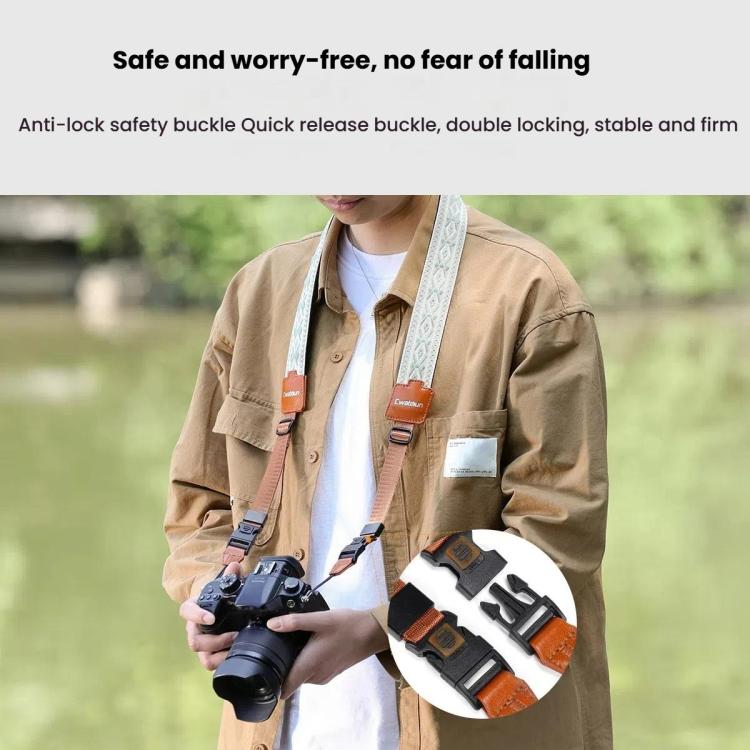 Cwatcun D193 Universal Camera Shoulder Strap Double Locking Portable Camera Accessories - Camera Strap by Cwatcun | Online Shopping UK | buy2fix