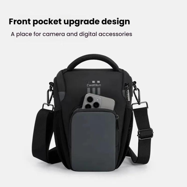 Cwatcun D1 Small Lightweight Portable Leather Film Material Camera Crossbody Bag - Strap Satchel by Cwatcun | Online Shopping UK | buy2fix