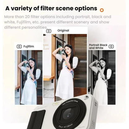 KACHI K7 2.4 Inch CCD Digital Cameras Vintage SLR Cameras(Black) - Video Cameras by KACHI | Online Shopping UK | buy2fix