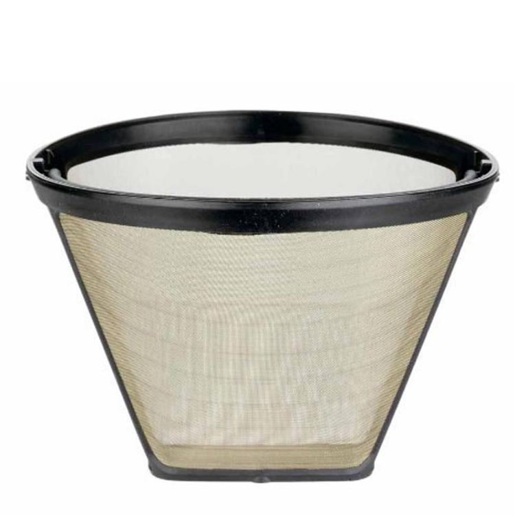 Replacement Filter Basket For Drip Coffee Makers Universal Ultra-Fine Mesh Coffee Powder Basket With Durable Handle(Gold) - Coffee Machine Parts by buy2fix | Online Shopping UK | buy2fix