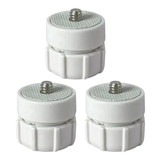 3pcs 1/4 Screw Connector Car Tuning Accessories Plastic Head 17mm Ball Head Cell Phone Holder(White) - Universal Car Holders by buy2fix | Online Shopping UK | buy2fix