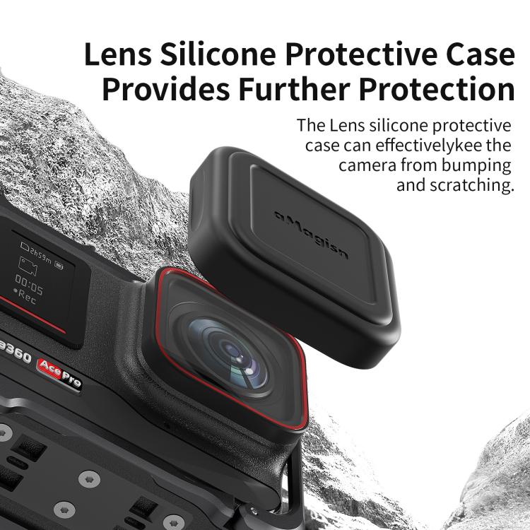 For Insta360 Ace Pro 2 / Ace Pro Camera AMagisn Quick Release Metal Cage Horizontal & Vertical Shooting Protective Frame(Black) - Mount & Holder by aMagisn | Online Shopping UK | buy2fix