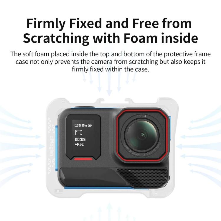 For Insta360 Ace Pro 2 / Ace Pro Camera AMagisn Quick Release Metal Cage Horizontal & Vertical Shooting Protective Frame(Black) - Mount & Holder by aMagisn | Online Shopping UK | buy2fix