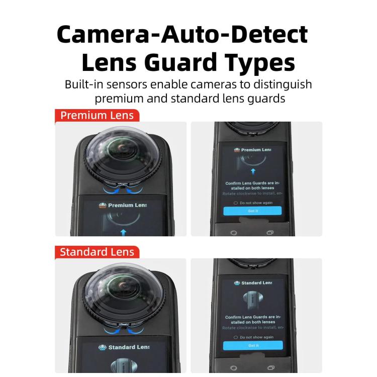 For Insta360 X5 Camera aMagisn Lens Guard Protector Detachable Anti-Scratch Glass Cover Standard Edition - Len Accessories by aMagisn | Online Shopping UK | buy2fix