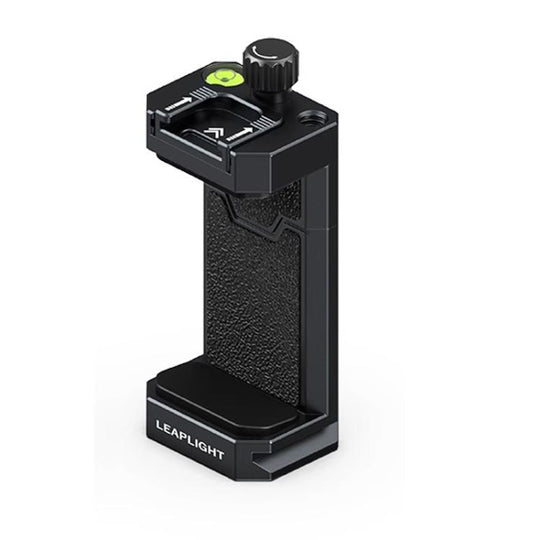 Leaplight Dual Cold Shoe All-Metal Phone Mount with 4x1/4 Inch Screw Ports & Arri Locating Holes(Black)