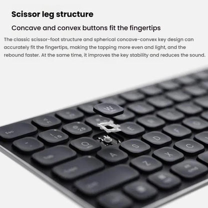 Rapoo E9000G Wireless Bluetooth Keyboard Computer Laptop Cell Phone Keyboard(Dark Gray) - Wireless Keyboard by Rapoo | Online Shopping UK | buy2fix