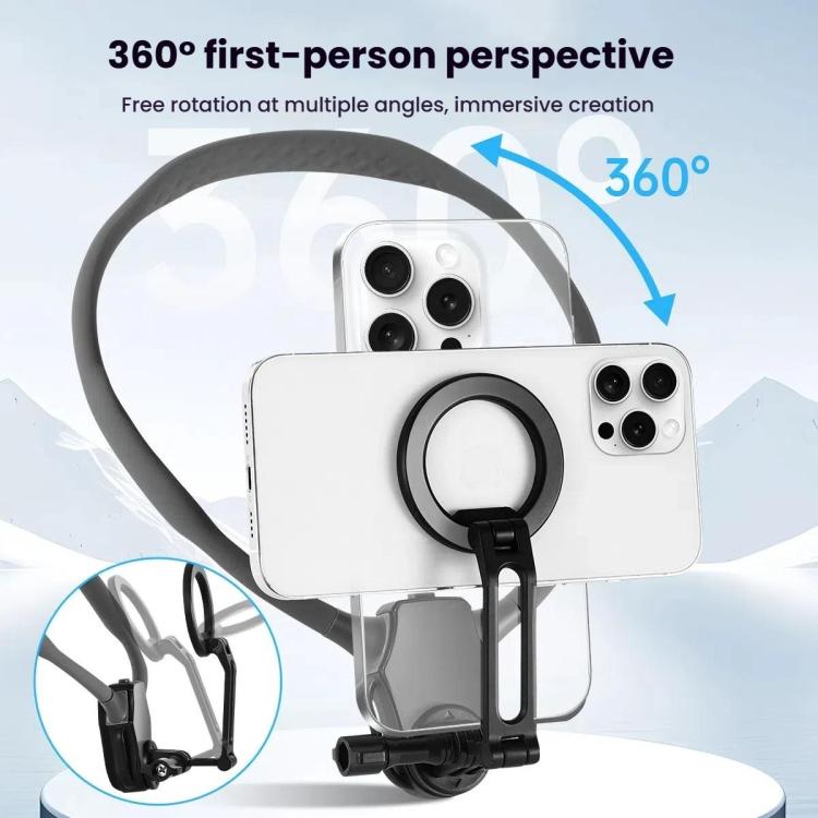 Adjustable Magnetic Neck Mount Phone Holder Quick-Release Chest Strap POV Mount For Sports & Vlogging(Black) - Holder by buy2fix | Online Shopping UK | buy2fix