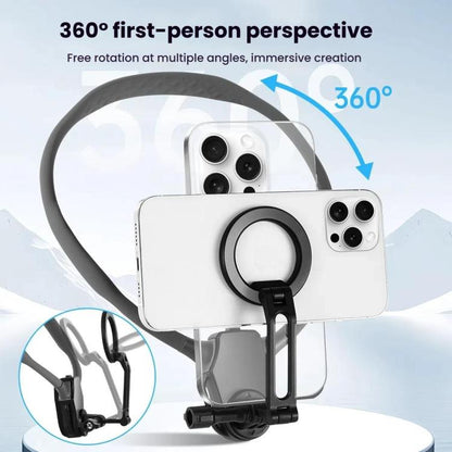 Adjustable Magnetic Neck Mount Phone Holder Quick-Release Chest Strap POV Mount For Sports & Vlogging(Black) - Holder by buy2fix | Online Shopping UK | buy2fix