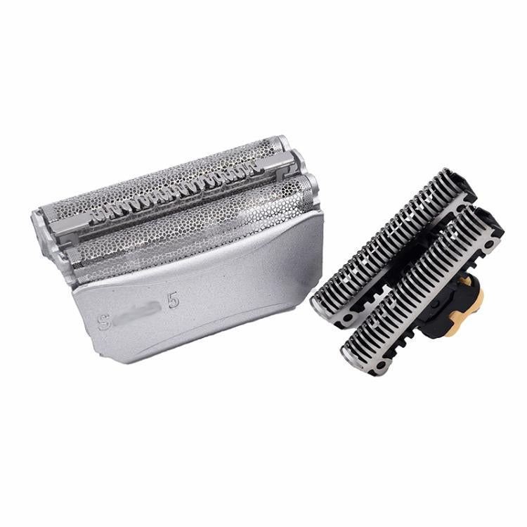 For Braun 5 / 8000 51S / 51B Series Wf2s / 5760 / 530 / 550 Replacement Foil Head+Blade(Silver) - Shavers Parts by buy2fix | Online Shopping UK | buy2fix