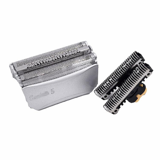 For Braun 5 / 8000 51S / 51B Series Wf2s / 5760 / 530 / 550 Replacement Foil Head+Blade(Silver) - Shavers Parts by buy2fix | Online Shopping UK | buy2fix