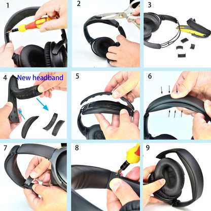 For Bose QC35/QC35 II/QC45/QC SE Replacement Headband Cushion Pad Clip-On Comfort Ear Pad Cover(Ice Cool 26B67) - Earmuff & Pad by buy2fix | Online Shopping UK | buy2fix
