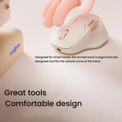 Rapoo MT560 3-Mode Wireless Bluetooth Mouse Ergonomic Desktop Laptop Mouse(Pink) - Wireless Mice by Rapoo | Online Shopping UK | buy2fix