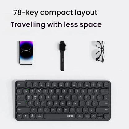 Rapoo E9050L Tri-mode Bluetooth Wireless Keyboard Silent Laptop Keyboard(White) - Wireless Keyboard by Rapoo | Online Shopping UK | buy2fix