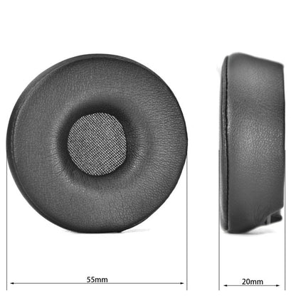 For Jabra Engage 55/65/75 Headset 1pair Protein Leather Ear Cushions Soft Replacement Ear Pads(Black) - Earmuff & Pad by buy2fix | Online Shopping UK | buy2fix