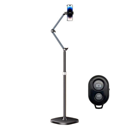 1.7m Mobile Phone Floor Stand Overhead Shooting Holder Retractable Lazy Support With Remote Control - Lazy Bracket by buy2fix | Online Shopping UK | buy2fix