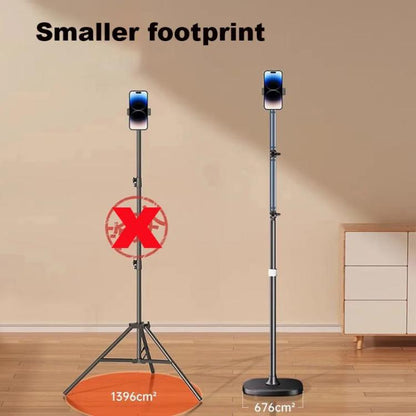 1.7m Mobile Phone Floor Stand Overhead Shooting Holder Retractable Lazy Support Without Remote Control - Lazy Bracket by buy2fix | Online Shopping UK | buy2fix