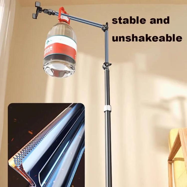 1.7m Mobile Phone Floor Stand Overhead Shooting Holder Retractable Lazy Support Without Remote Control - Lazy Bracket by buy2fix | Online Shopping UK | buy2fix