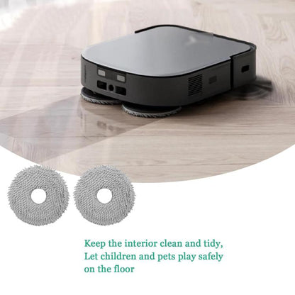 For ECOVACS Deebot T30 Pro / MAX Auto Sweeper Accessories, Spec: 3pcs White Wave Wipes - For ECOVACS Accessories by buy2fix | Online Shopping UK | buy2fix