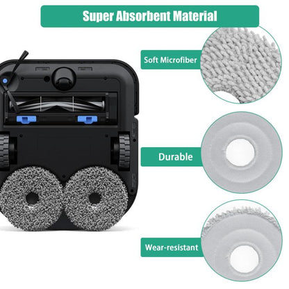 For ECOVACS Deebot T30 Pro / MAX Auto Sweeper Accessories, Spec: 3pcs Gray Wave Wipes - For ECOVACS Accessories by buy2fix | Online Shopping UK | buy2fix