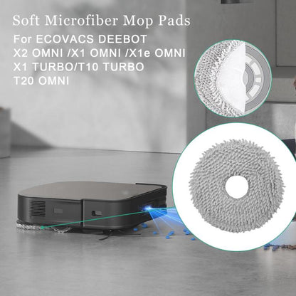 For ECOVACS Deebot T30 Pro / MAX Auto Sweeper Accessories, Spec: 3pcs White Wipes - For ECOVACS Accessories by buy2fix | Online Shopping UK | buy2fix