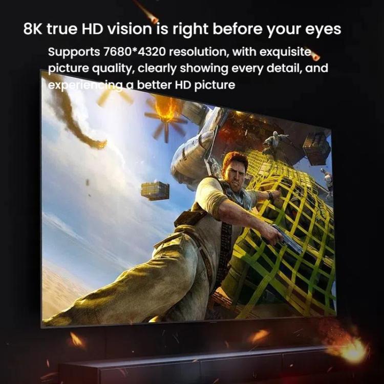 VegGieg W-H114 HDMI 2.1 HD Cable 8K 60Hz TV Set-Top Box Computer Monitor Projection Video Cable, Length: 1M - Cable by VegGieg | Online Shopping UK | buy2fix
