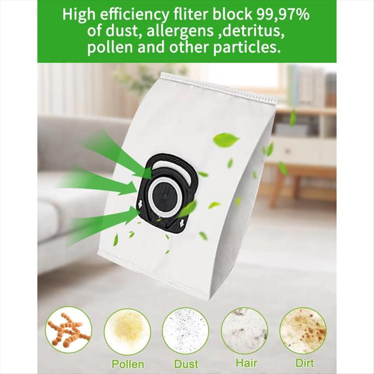 5pcs /Pack Dust Bag For Rowenta ZR200540 / ZR200520 / ZR200720 Vacuum Cleaner(White) - Other Accessories by buy2fix | Online Shopping UK | buy2fix