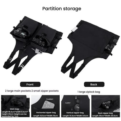 Cwatcun D192 Multifunctional Vest Outdoor Lightweight Comfortable Camera Bag - Camera Strap by Cwatcun | Online Shopping UK | buy2fix