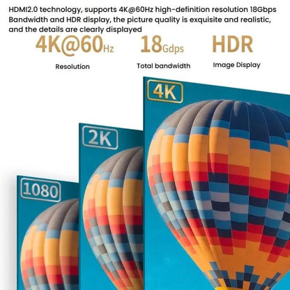 VegGieg V-H301 HDMI 2.0 HD Cable 4K 60Hz TV Set-Top Box Computer Monitor Projection Video Cable, Length: 5M - Cable by VegGieg | Online Shopping UK | buy2fix