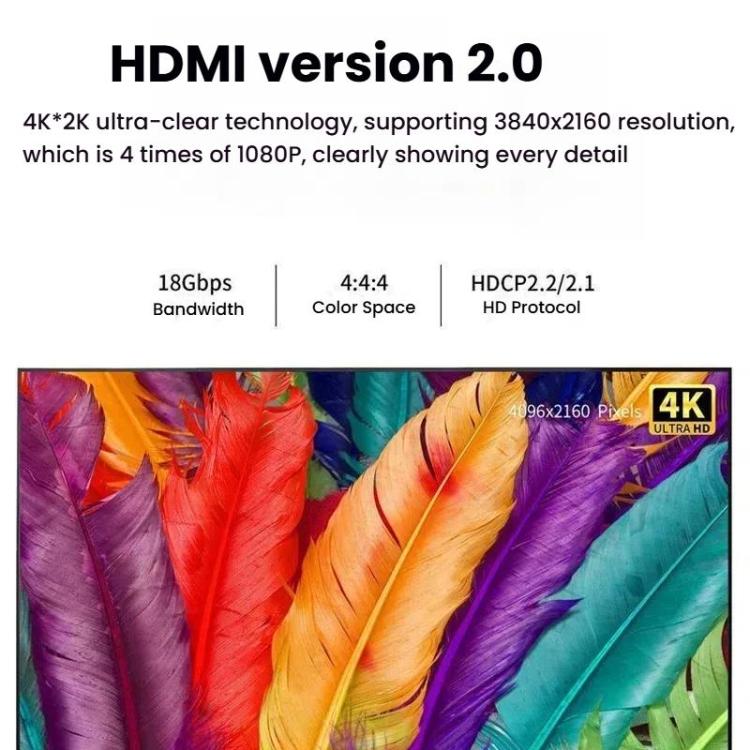 VegGieg HHI HDMI 2.0 HD Cable 4K 60Hz Television Computer Monitor Projector Video Connection Cable, Length: 2M - Cable by VegGieg | Online Shopping UK | buy2fix