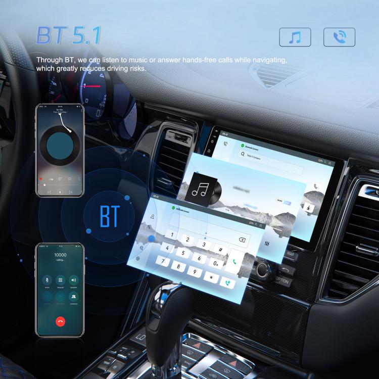 7 Inch 4+64G WiFi Version Dual Butt Universal Bluetooth Wireless Carplay Car Navigation Center Control, Spec: Standard+AHD+Mic - Car MP3 & MP4 & MP5 by buy2fix | Online Shopping UK | buy2fix