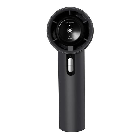 100-gear High Speed Handheld Fan Bladeless Mini Digital Display Small Fan(Black) - Electric Fans by buy2fix | Online Shopping UK | buy2fix