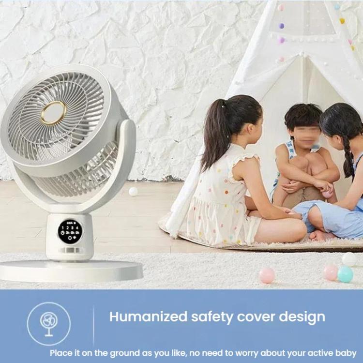 Air Circulation Fan Turbo Light Convection Standing Fan Remote Control Timer Floor Fan, Style: Rechargeable - Electric Fans by buy2fix | Online Shopping UK | buy2fix