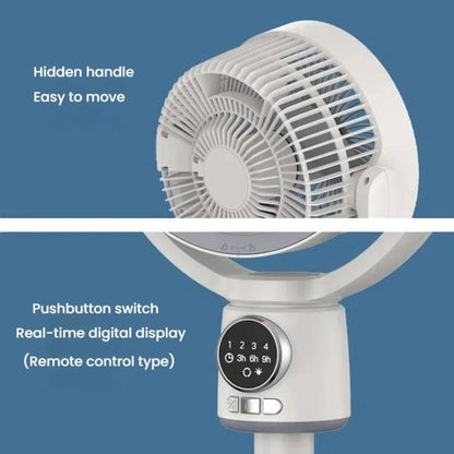 Air Circulation Fan Turbo Light Convection Standing Fan Remote Control Timer Floor Fan, Style: USB Plug - Electric Fans by buy2fix | Online Shopping UK | buy2fix