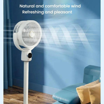 Air Circulation Fan Turbo Light Convection Standing Fan Remote Control Timer Floor Fan, Style: Rechargeable - Electric Fans by buy2fix | Online Shopping UK | buy2fix