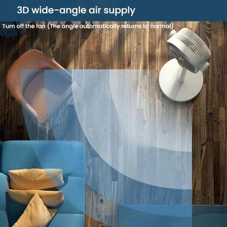 Air Circulation Fan Turbo Light Convection Standing Fan Remote Control Timer Floor Fan, Style: Rechargeable - Electric Fans by buy2fix | Online Shopping UK | buy2fix