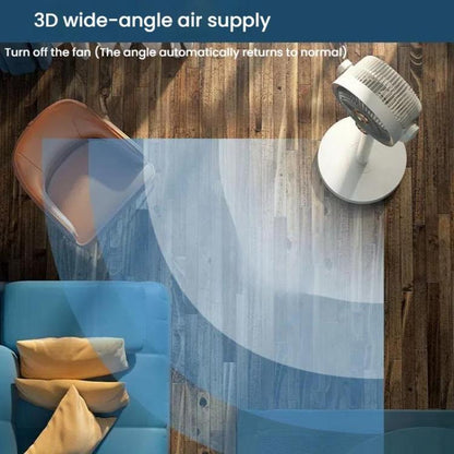 Air Circulation Fan Turbo Light Convection Standing Fan Remote Control Timer Floor Fan, Style: Rechargeable - Electric Fans by buy2fix | Online Shopping UK | buy2fix