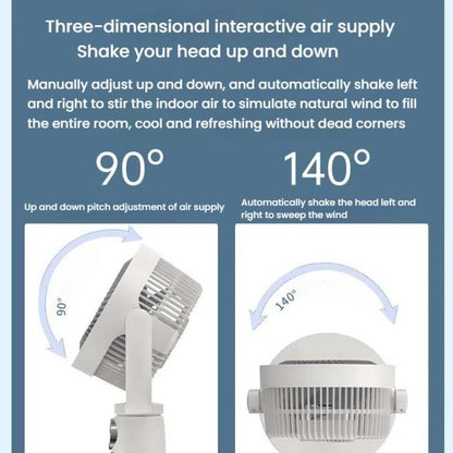 Air Circulation Fan Turbo Light Convection Standing Fan Remote Control Timer Floor Fan, Style: USB Plug - Electric Fans by buy2fix | Online Shopping UK | buy2fix