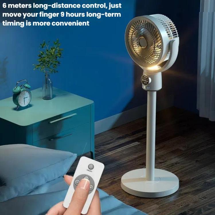 Air Circulation Fan Turbo Light Convection Standing Fan Remote Control Timer Floor Fan, Style: Rechargeable - Electric Fans by buy2fix | Online Shopping UK | buy2fix