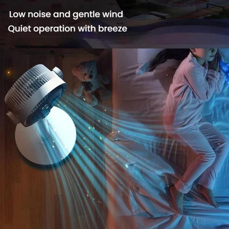 Air Circulation Fan Turbo Light Convection Standing Fan Remote Control Timer Floor Fan, Style: Rechargeable - Electric Fans by buy2fix | Online Shopping UK | buy2fix